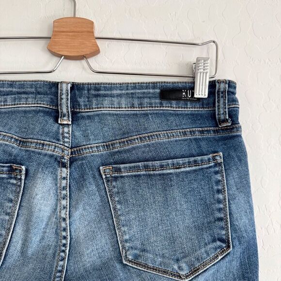 KUT from The Kloth Catherine Boyfriend Jean Floral Embroidered Detail Size 6 - Picture 6 of 11